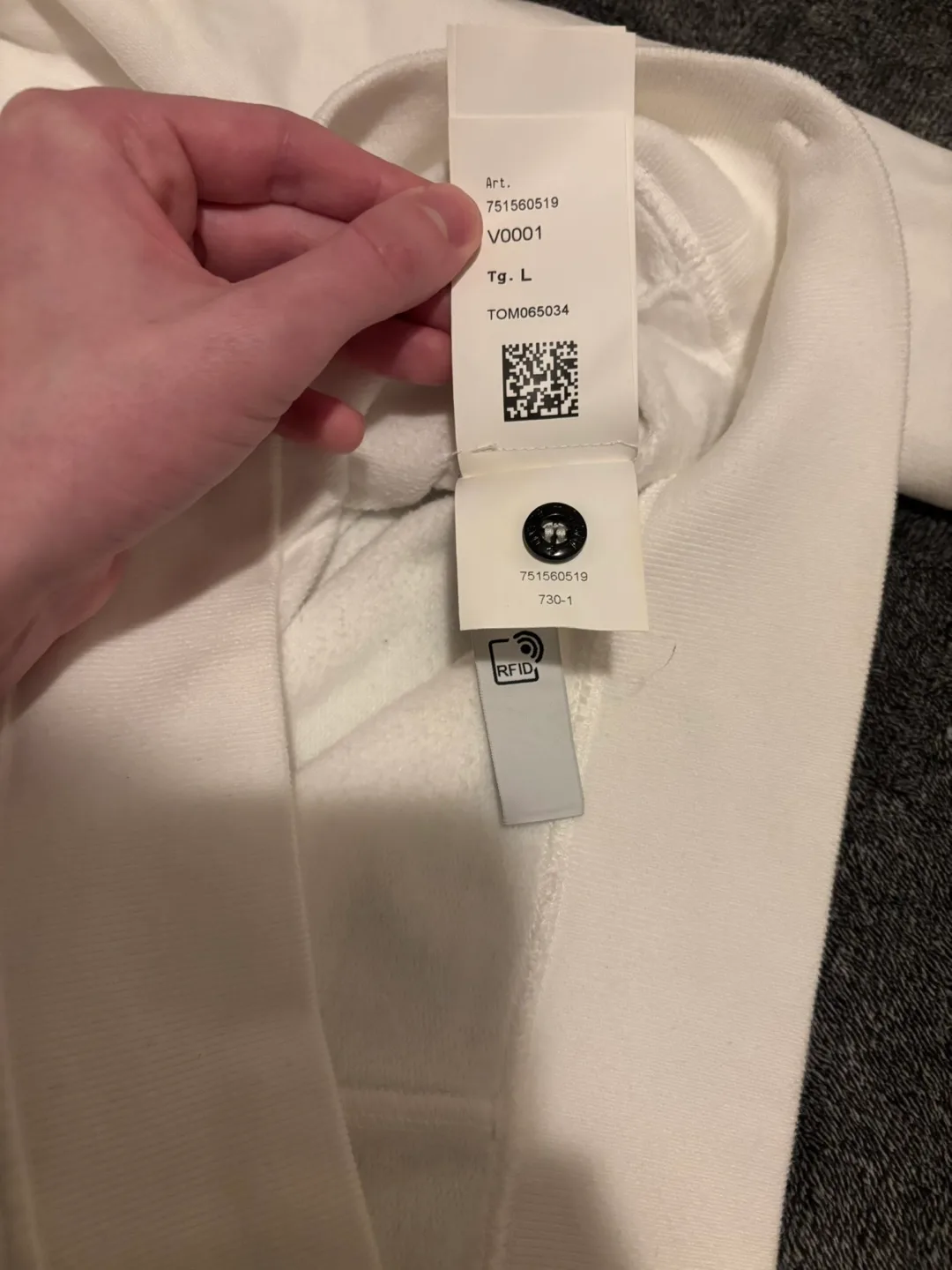 Stone Island White Cargo Pocket Mockneck Sweatshirt image indicator(8)