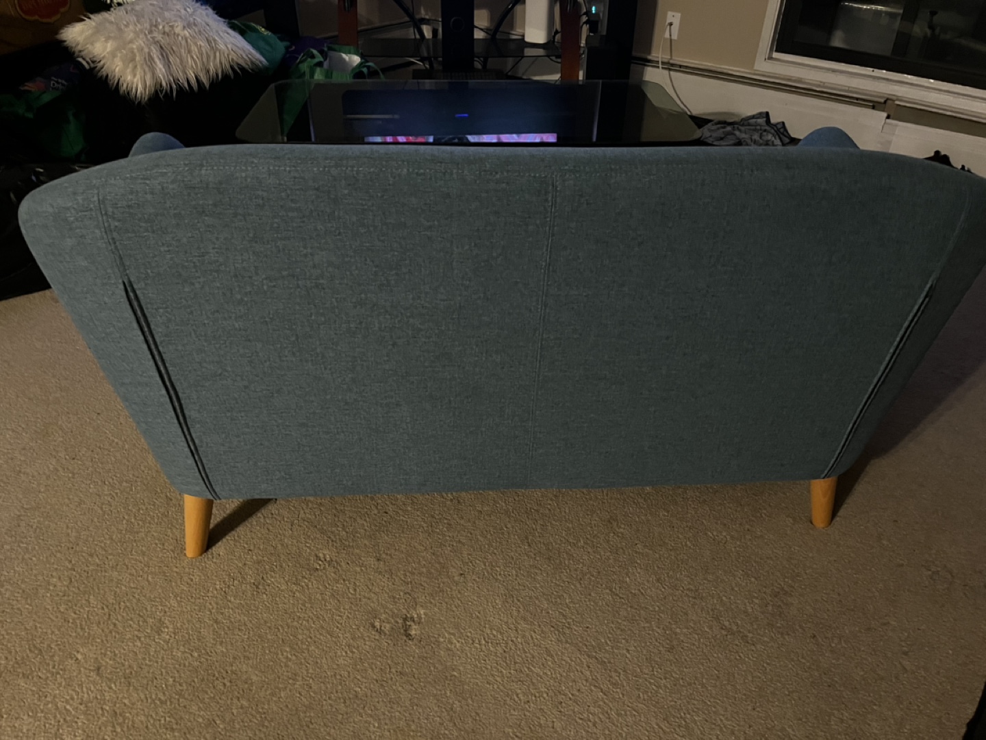 Teal Two-Seater Sofa - photo 3