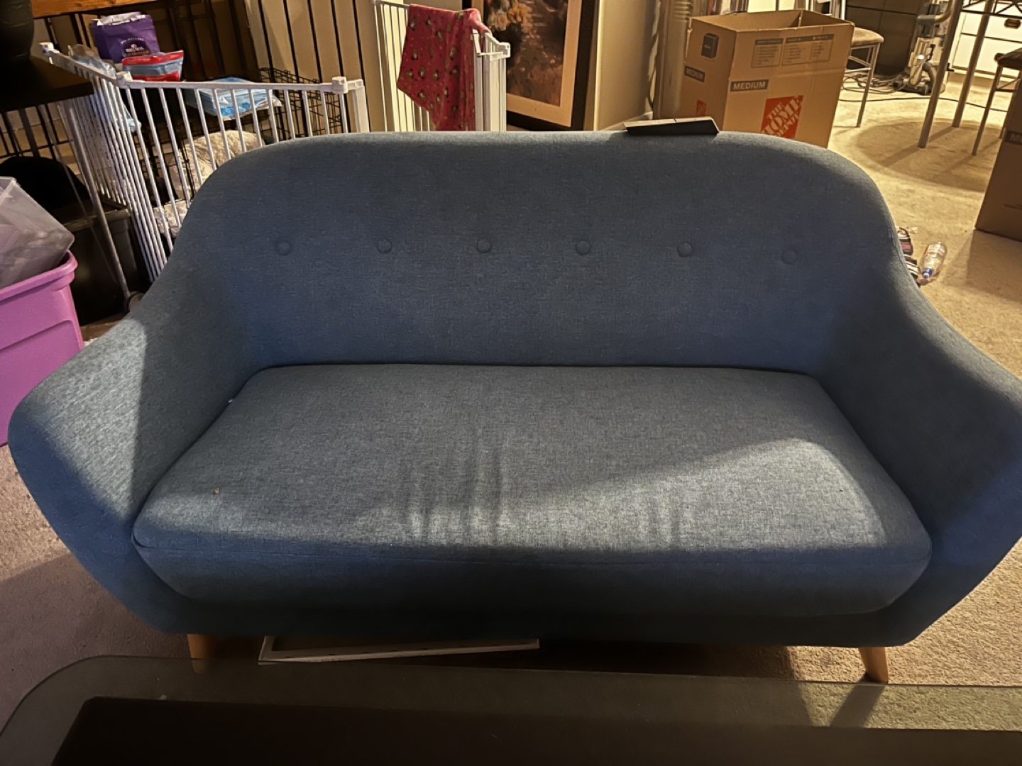 Teal Two-Seater Sofa - photo 2