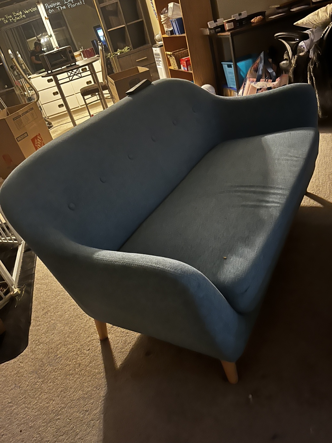 Teal Two-Seater Sofa