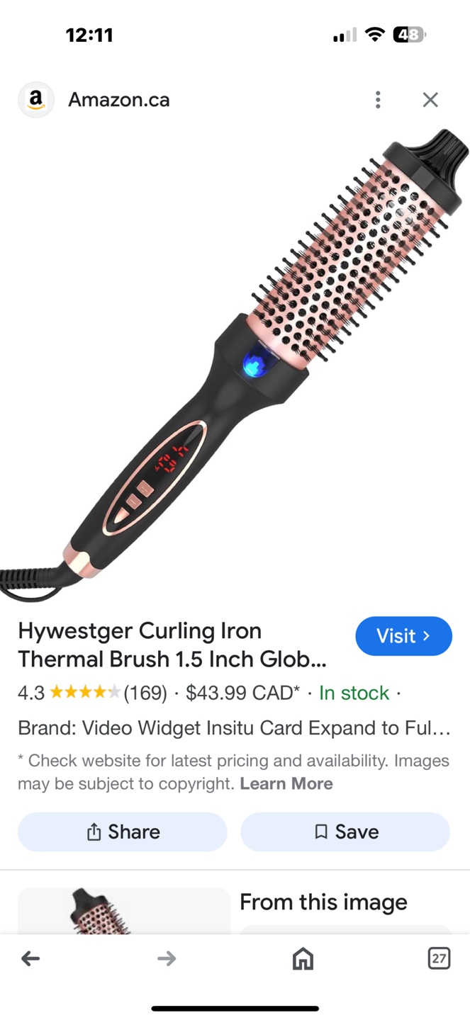 Hywesteger Curling Iron Thermal Brush 1.5 inch - photo 2