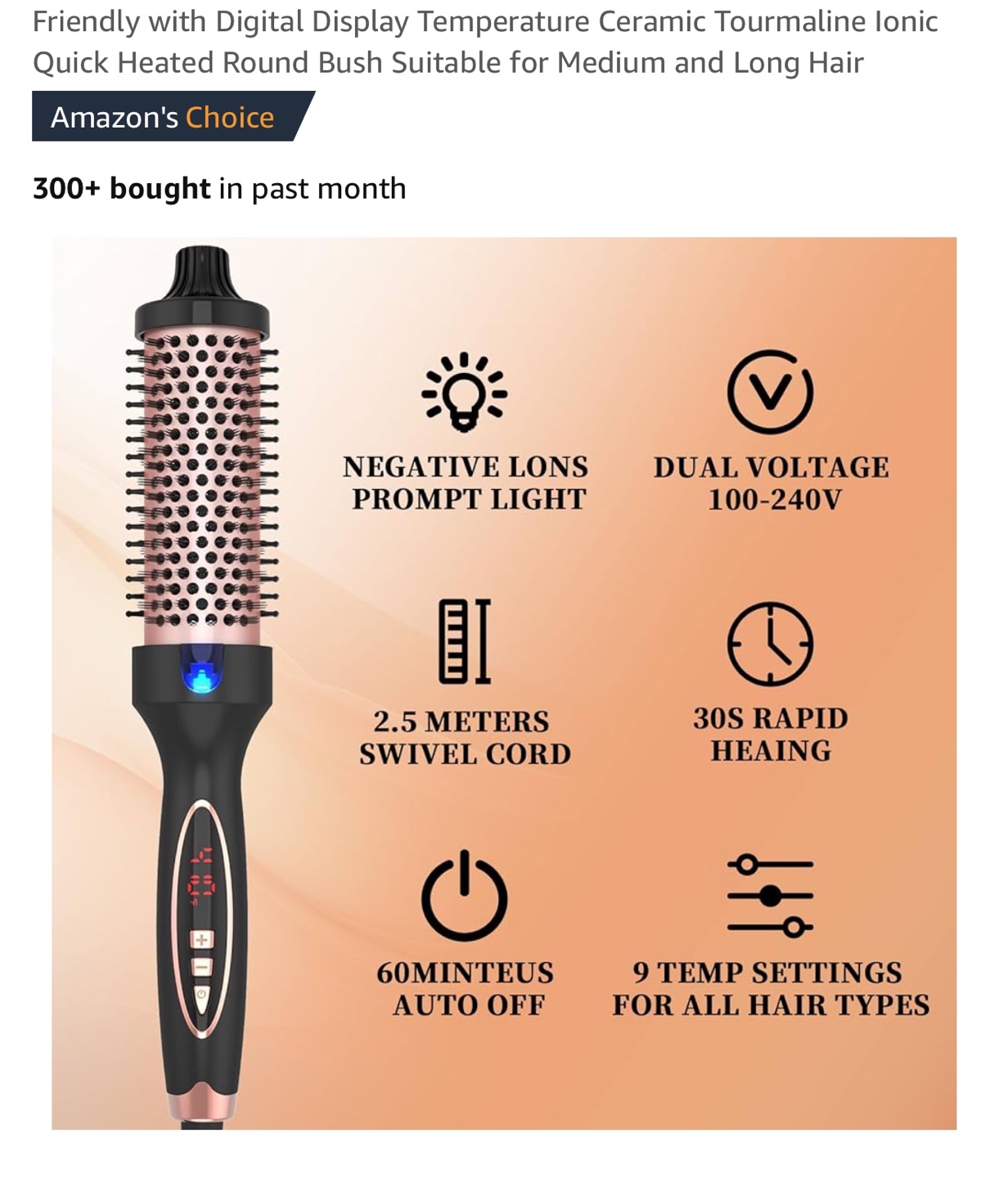 Hywesteger Curling Iron Thermal Brush 1.5 inch - photo 5