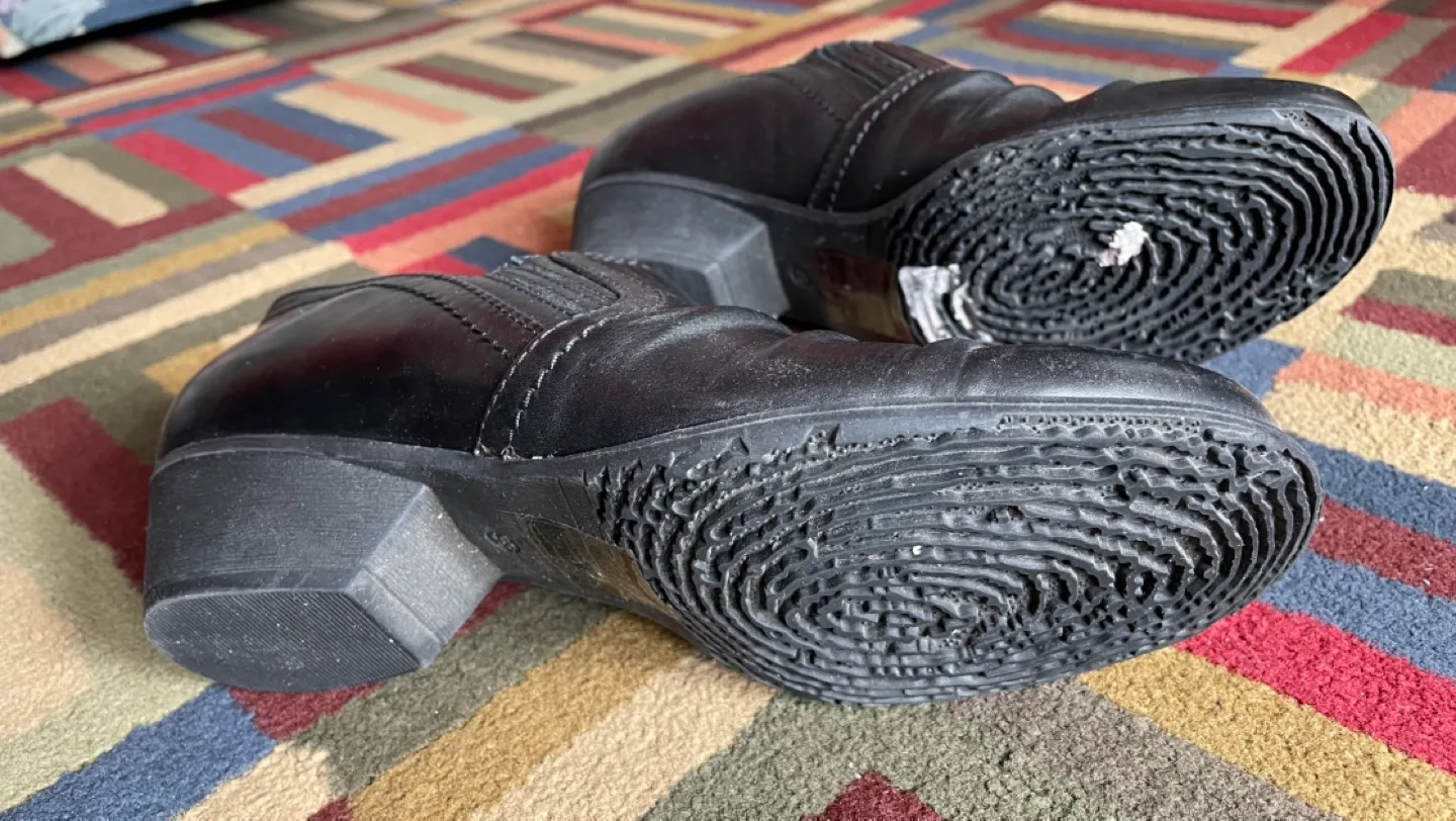 Luca Ferri Women's Black Leather Slip-On Shoes image indicator(5)