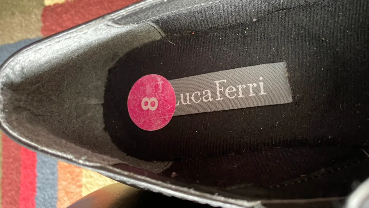 Luca Ferri Women's Black Leather Slip-On Shoes image indicator(6)