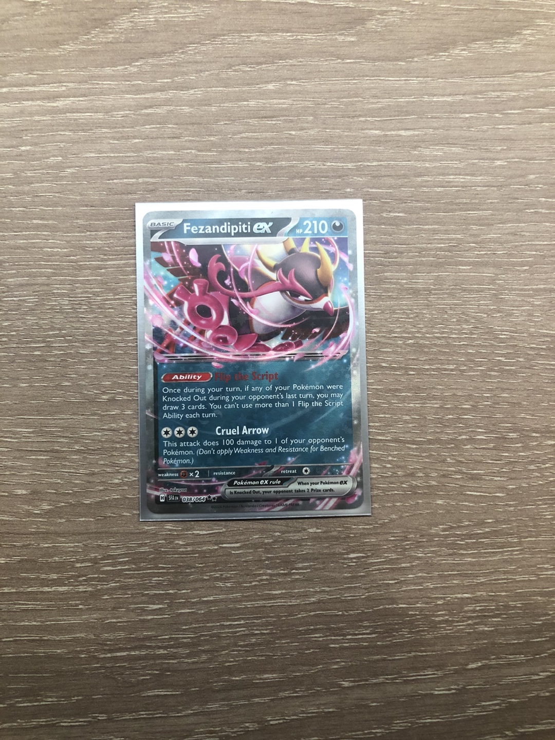 Fezandipiti Ex 38/064 - Shrouded Fable pokemon tcg
