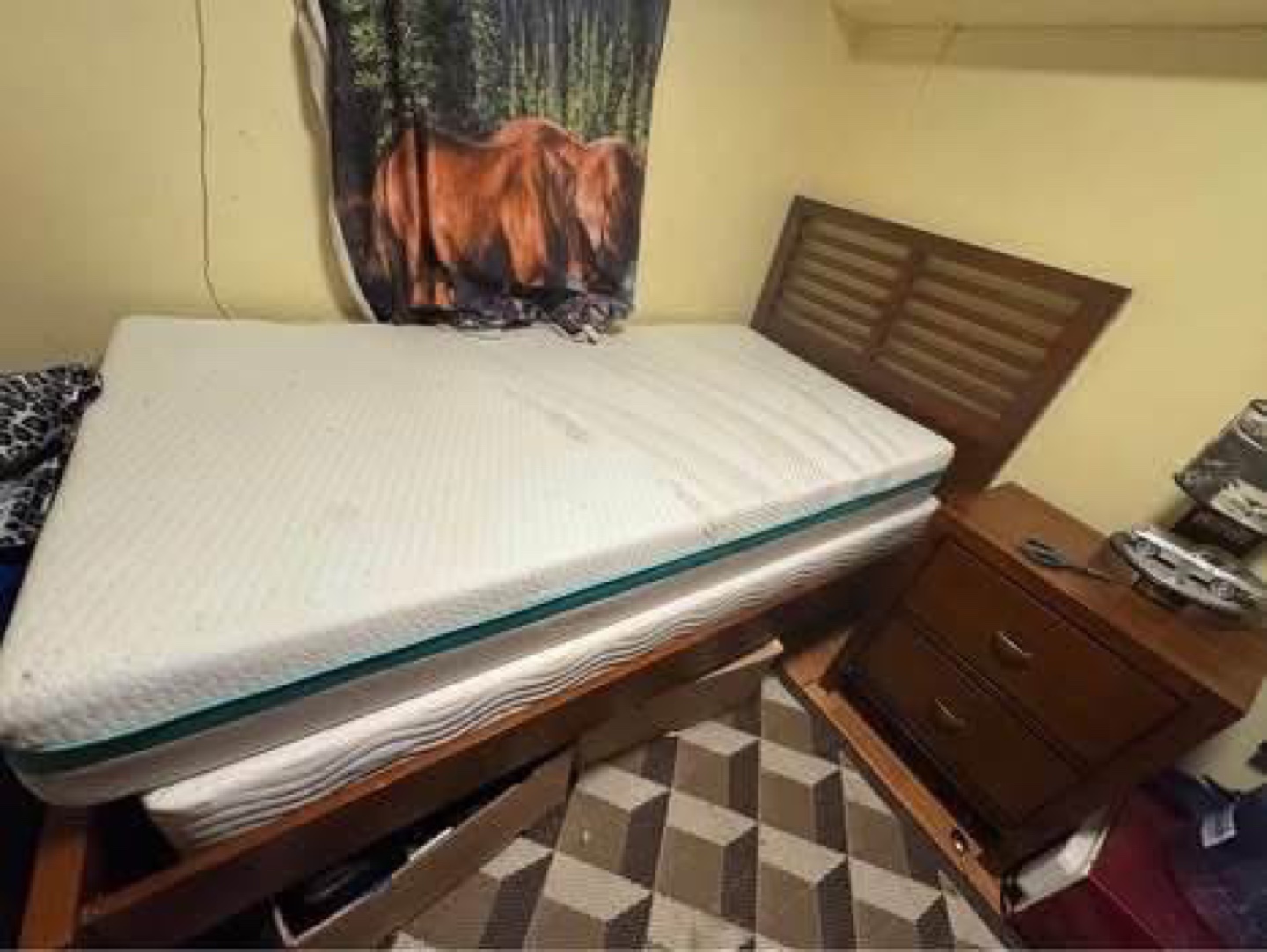 Bedroom Set: Tall Chest, Nightstand, and Bed Frame