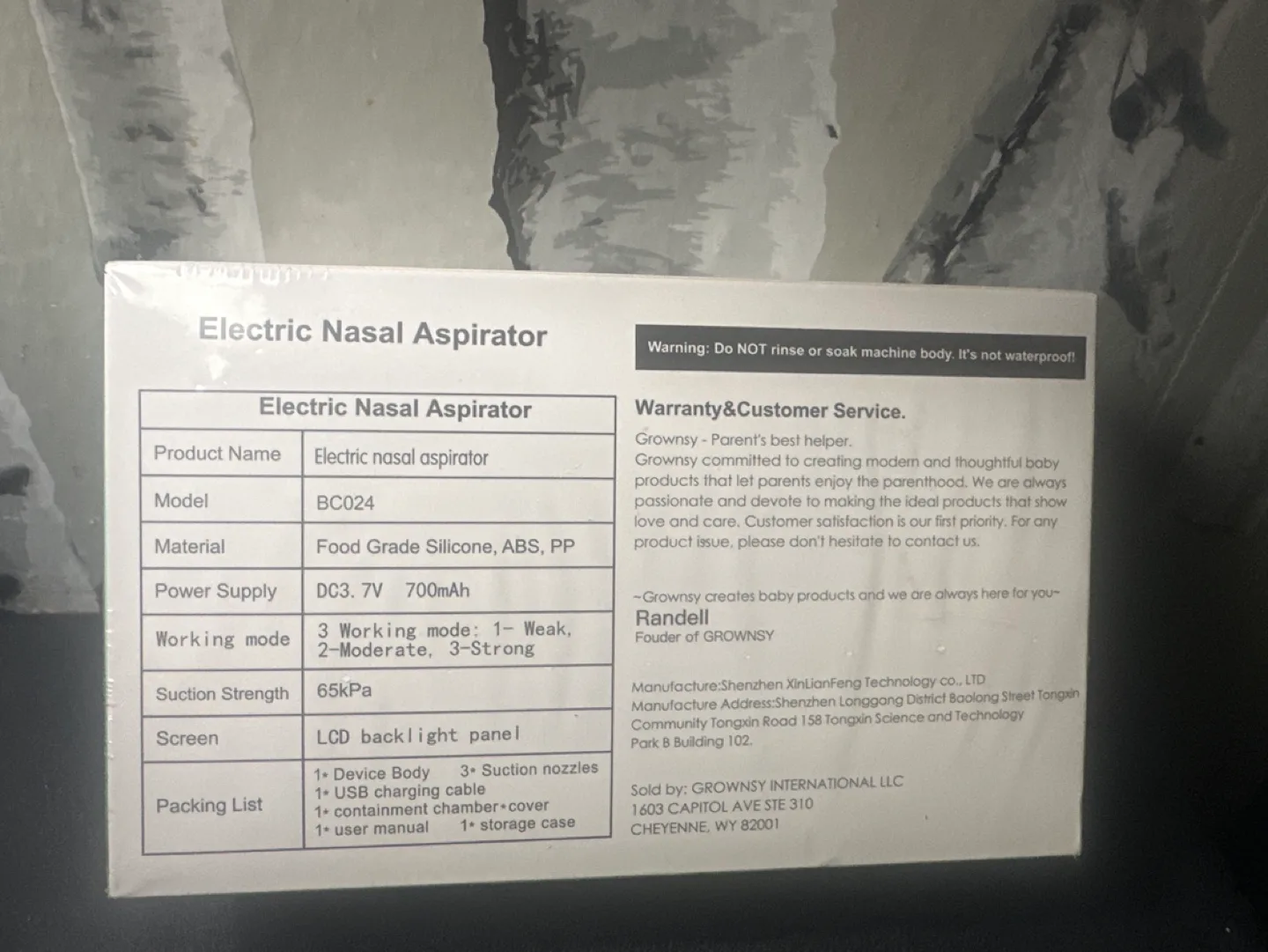 💚Grown's Electric Baby Nasal Aspirator with 3 Suction Settings image indicator(2)