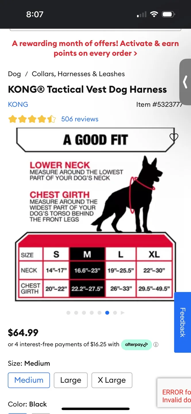 KONG Tactical Vest Dog Harness - Small - Black image indicator(5)