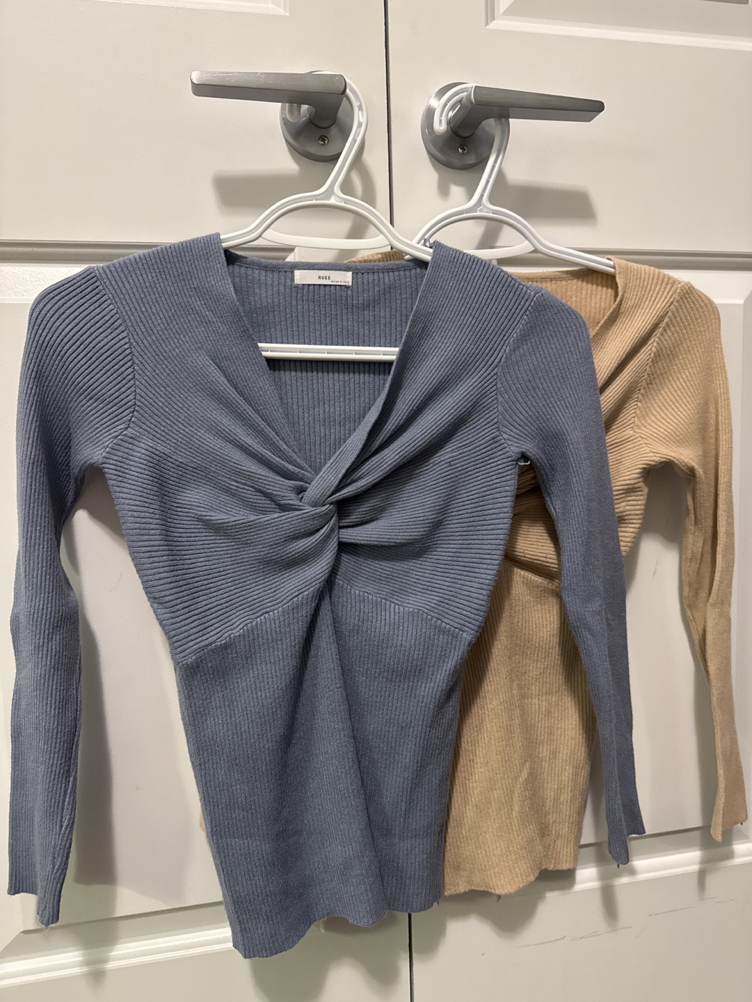 NaaNaa Twist Front Knit Tops - Two colours
