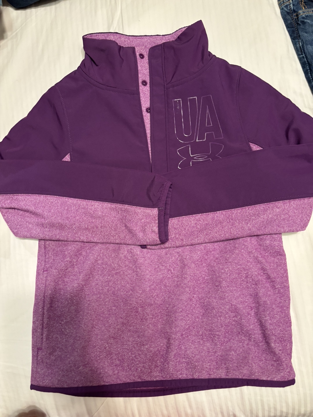 Under Armour Girls' Purple Fleece Pullover - photo 2
