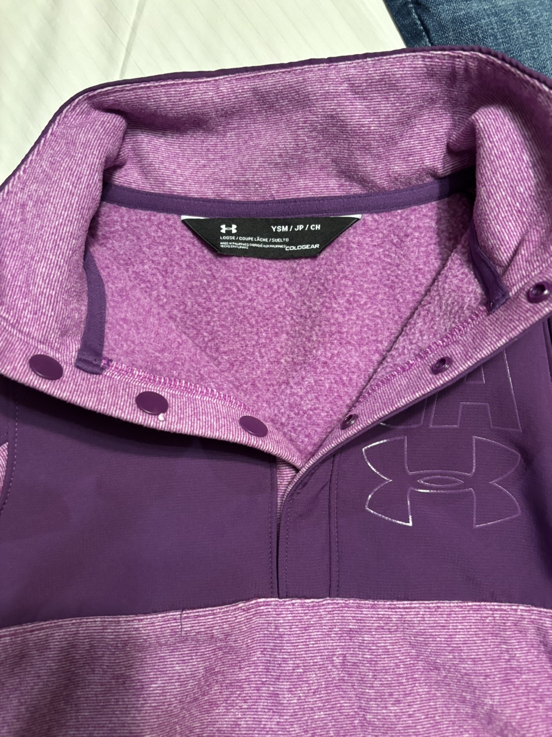 Under Armour Girls' Purple Fleece Pullover - photo 3