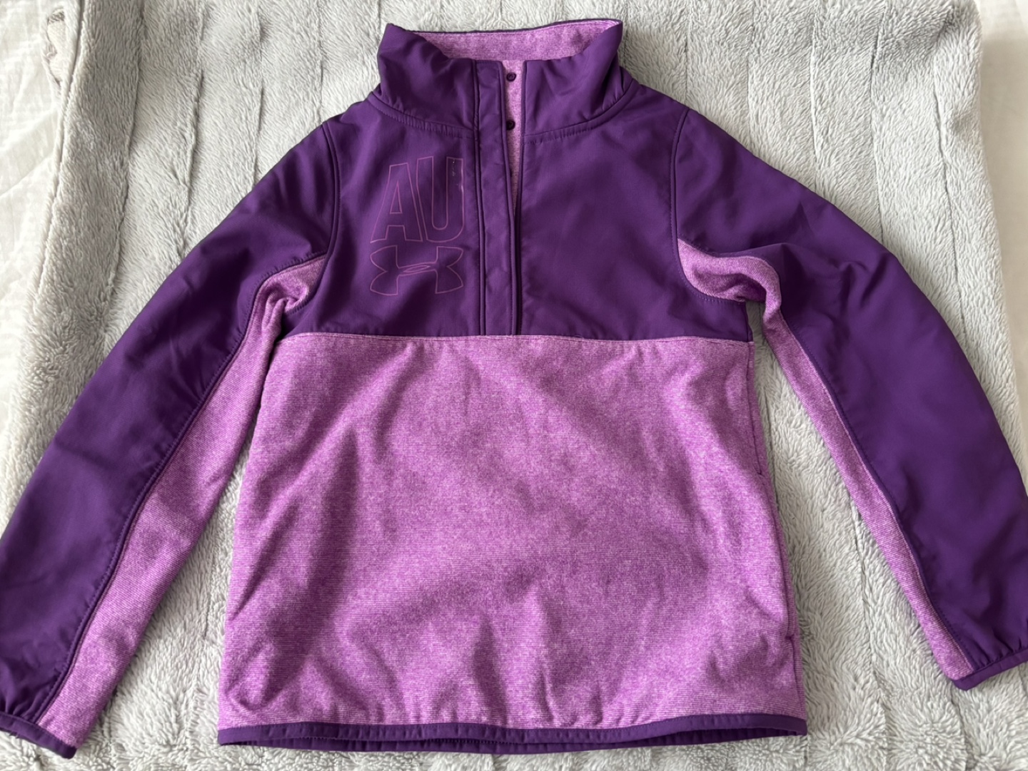 Under Armour Girls' Purple Fleece Pullover - photo 4