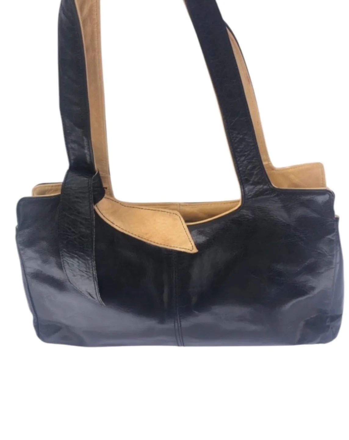 Leather Black and Beige New Purse image indicator(4)