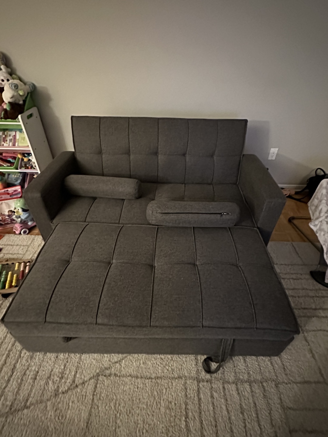 Grey Futon Sofa Bed - photo 2