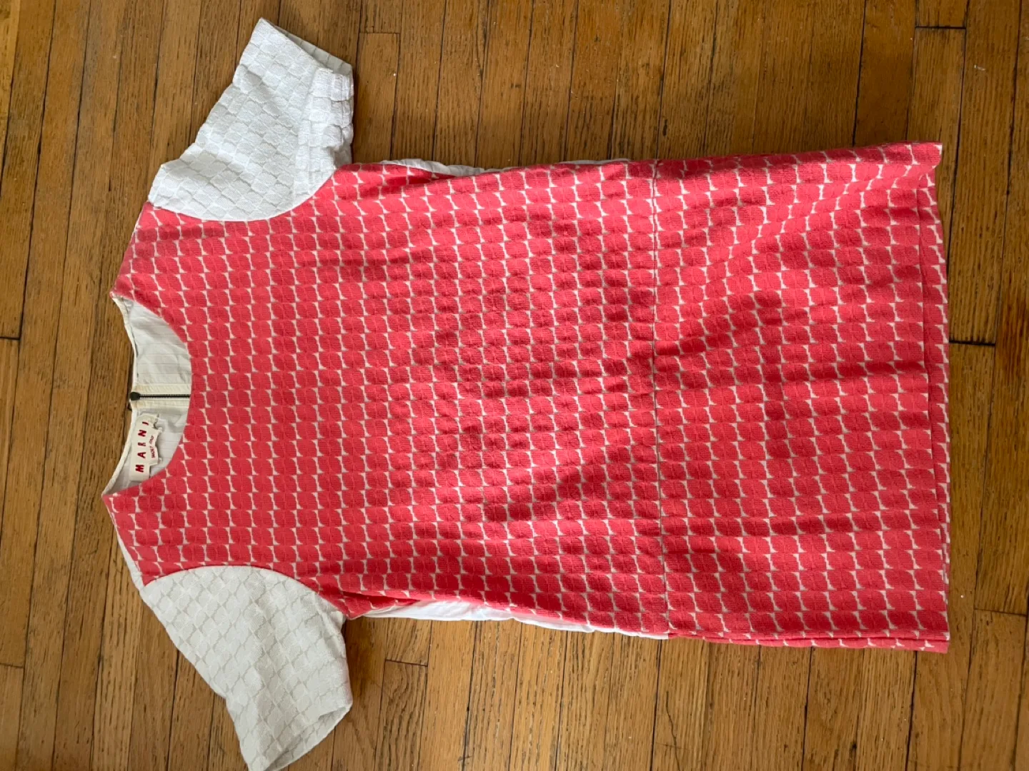 Marni Coral and White Shift Dress Size 40 thumbnail