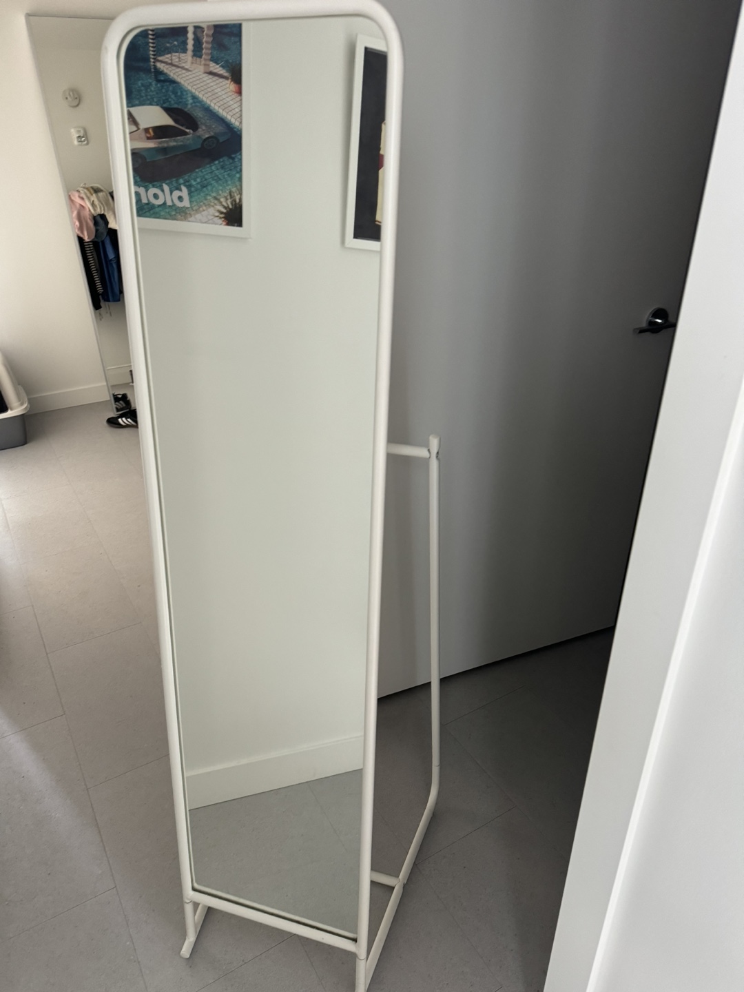 IKEA Full-Length Mirror with Clothes Rack - photo 3