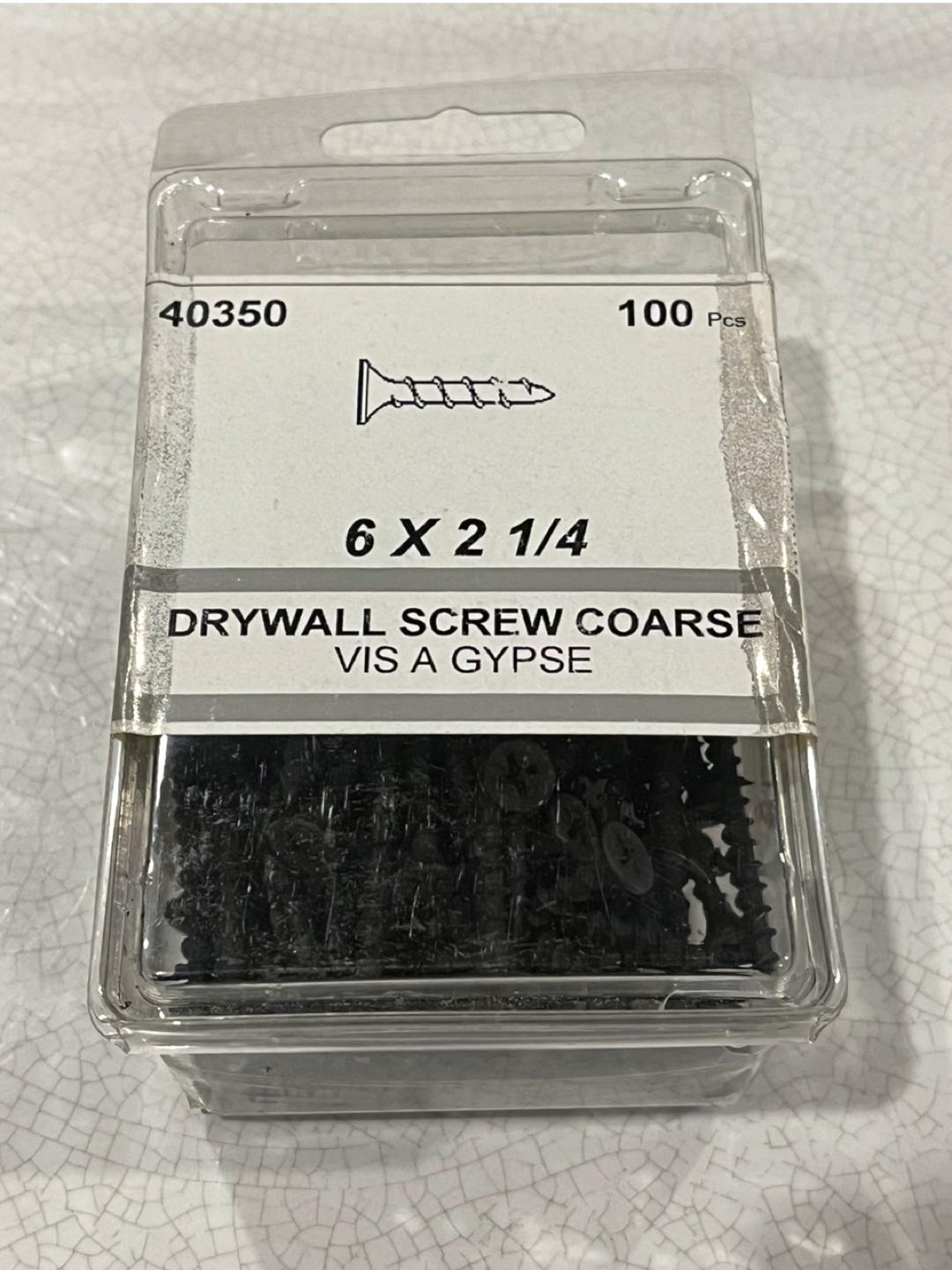 100 Pack 6 x 2 1/4" Drywall Screws
