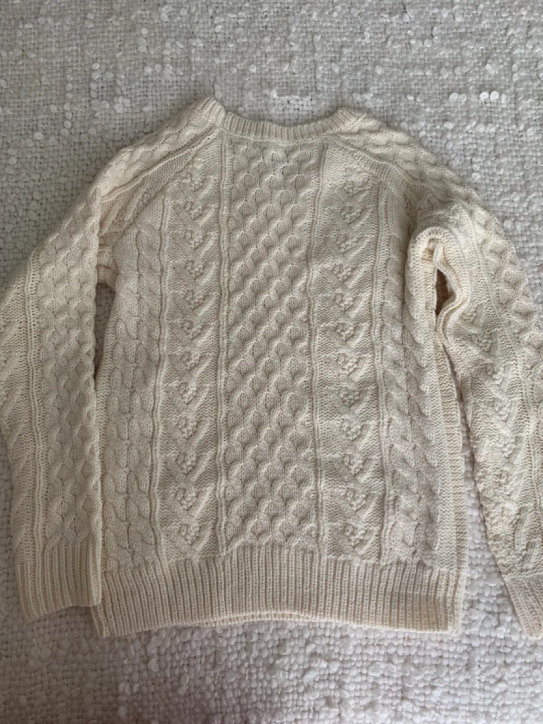 Forever 21 Cream Cable Knit Sweater image indicator(3)