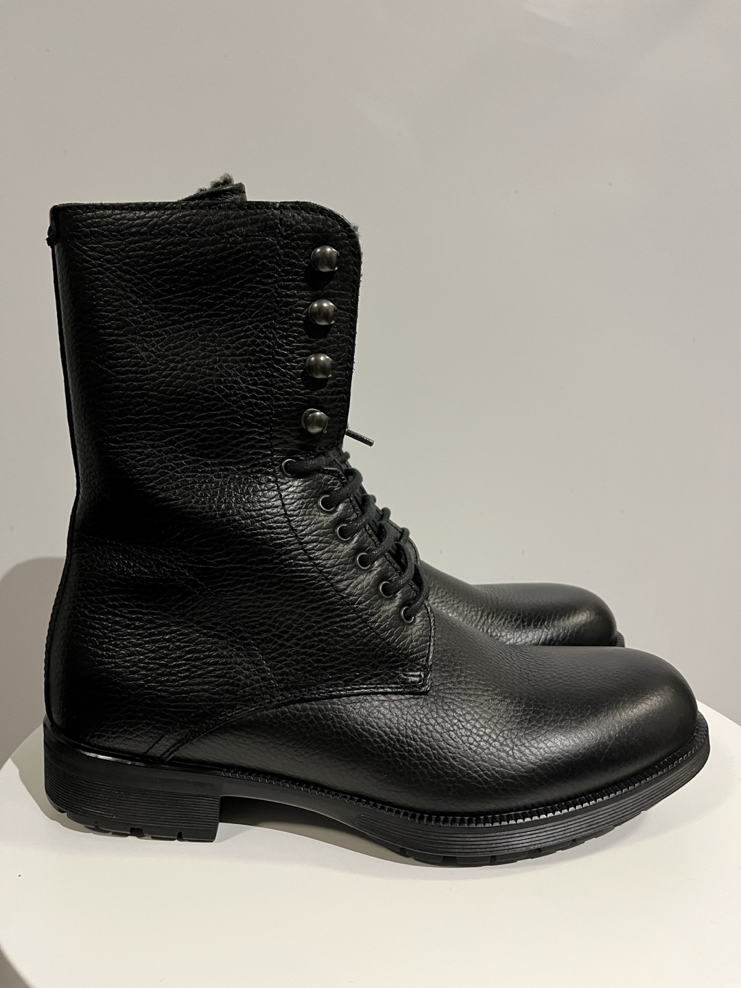 Aquatalia Black Leather Boots - Size 7 - photo 3