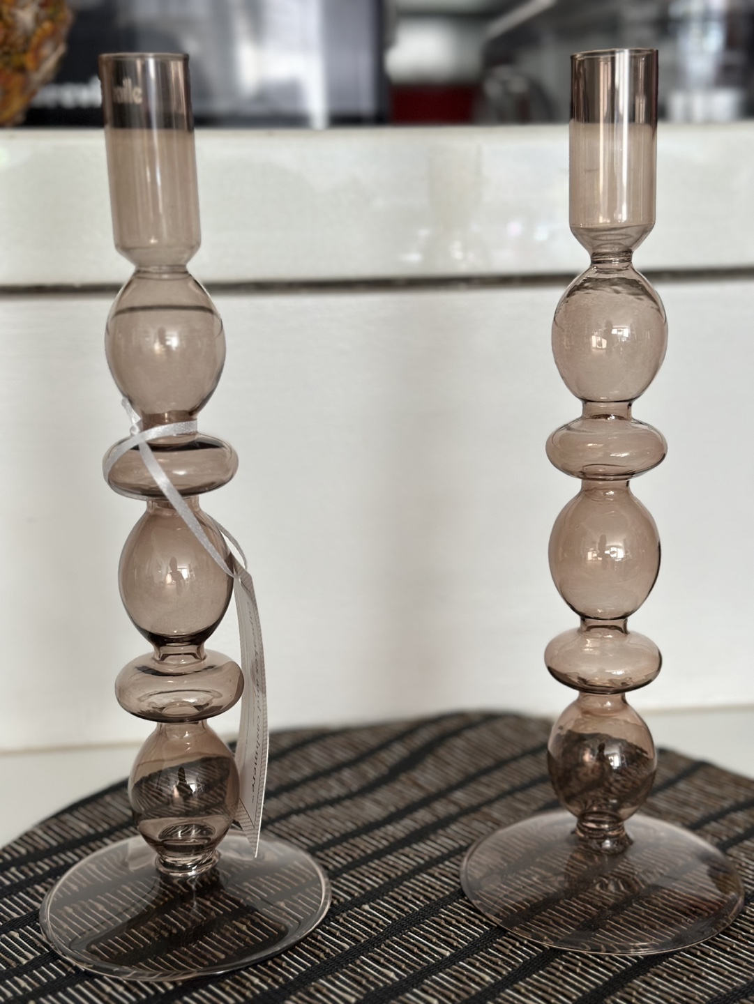 Glass Beaded Candle Holders - photo 2
