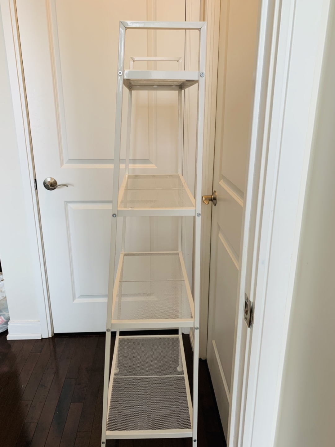 White Metal 4-Tier Shelving Unit - photo 3