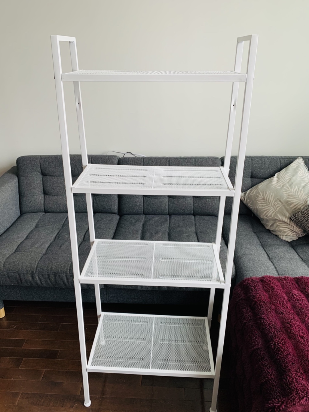 White Metal 4-Tier Shelving Unit - photo 2