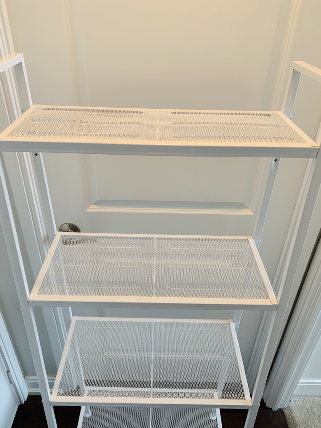 White Metal 4-Tier Shelving Unit - photo 4