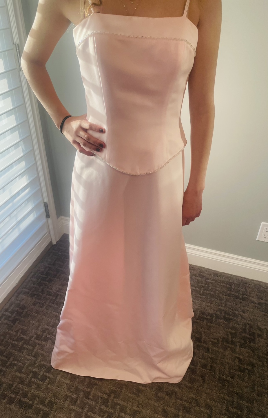 Pink Satin Formal Dress