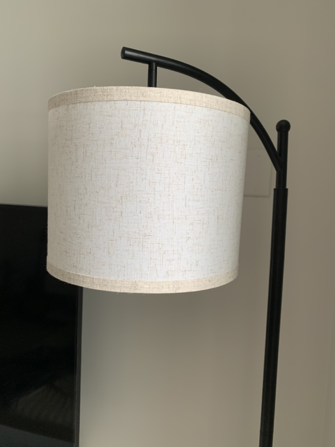 Arc Floor Lamp with Linen Shade - photo 2