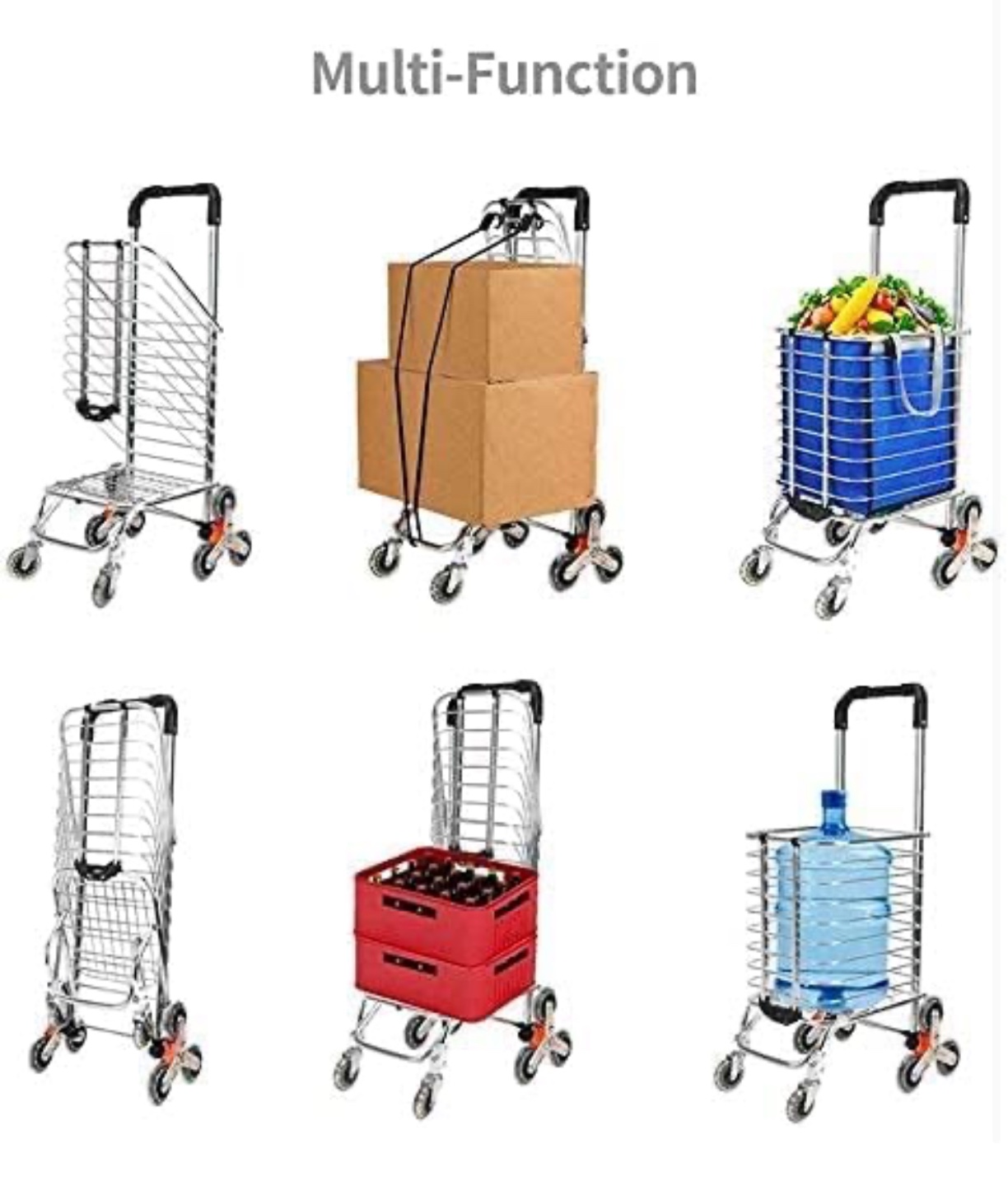 Foldable Shopping Cart with Triangular Wheels - photo 4