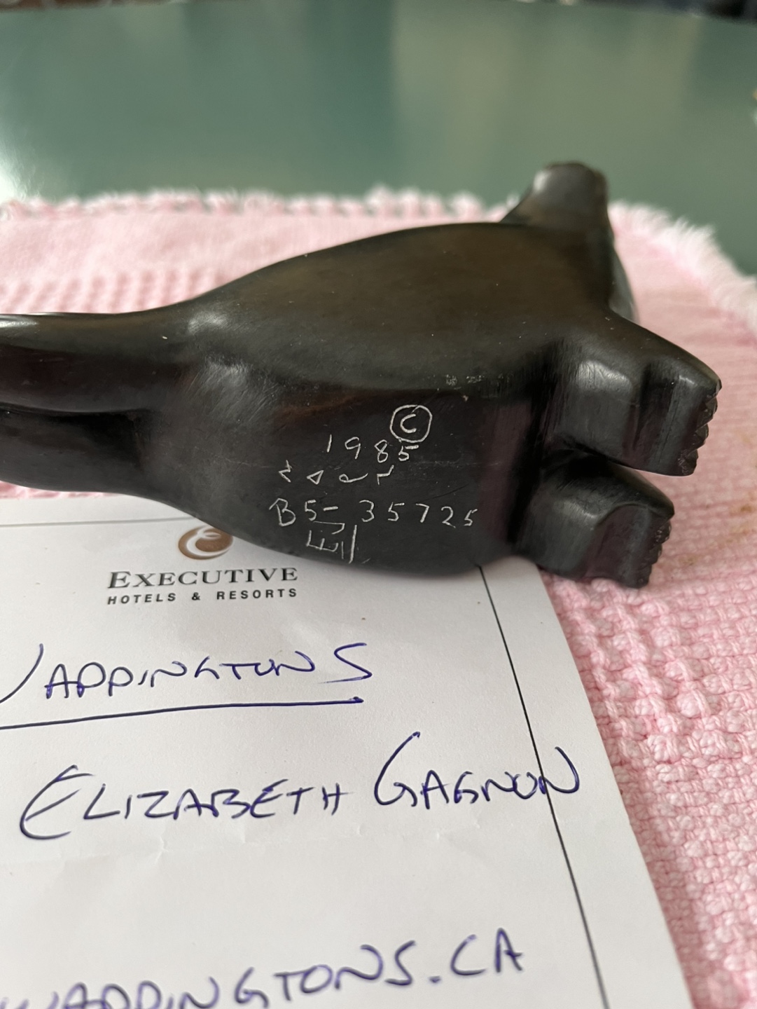 Elizabeth Gagnon Soapstone Seal Sculpture - photo 3