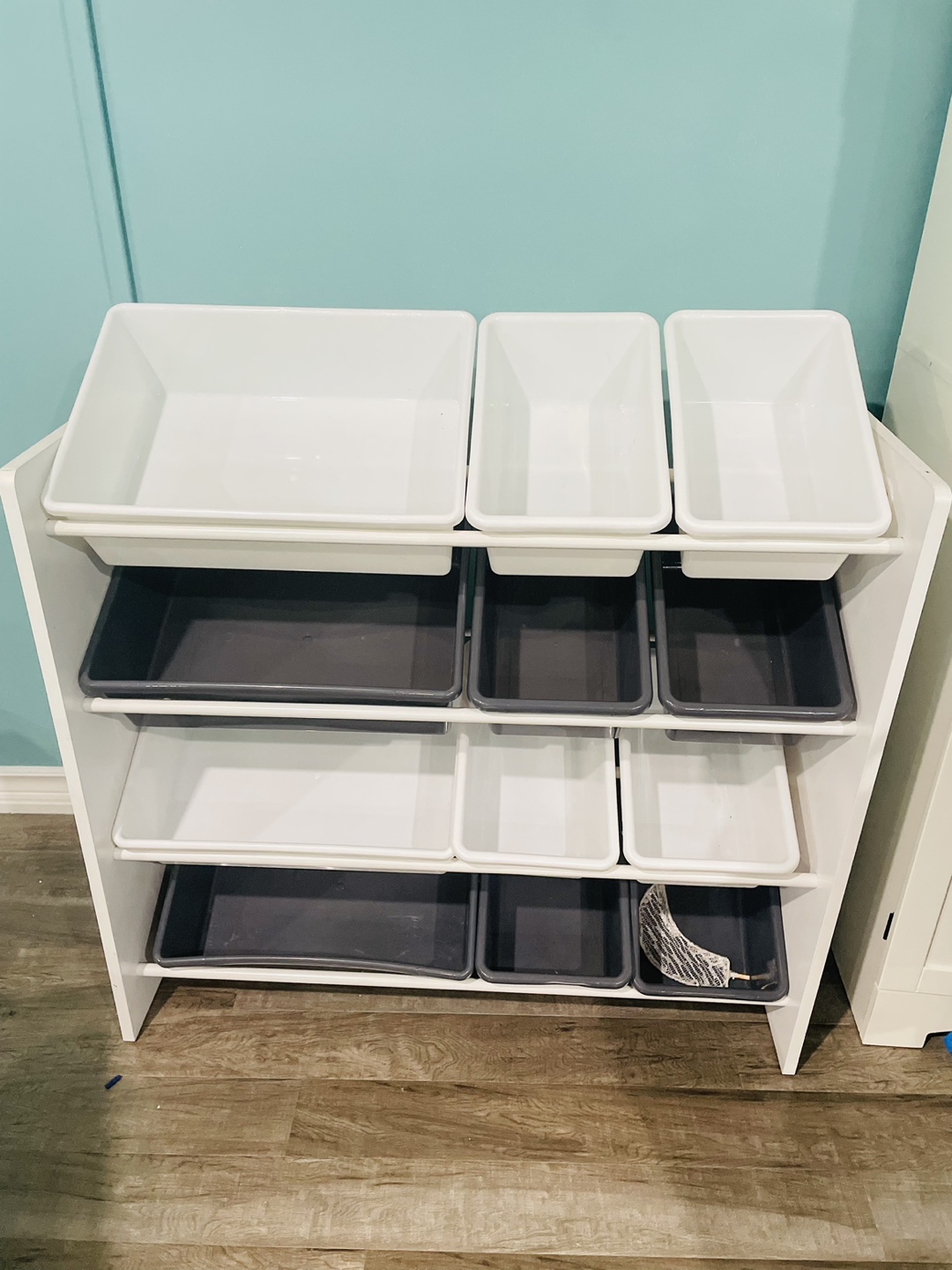 White Storage Organizer with Bins