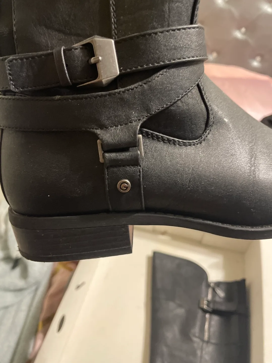 G By Guess Black Riding Boots image indicator(4)