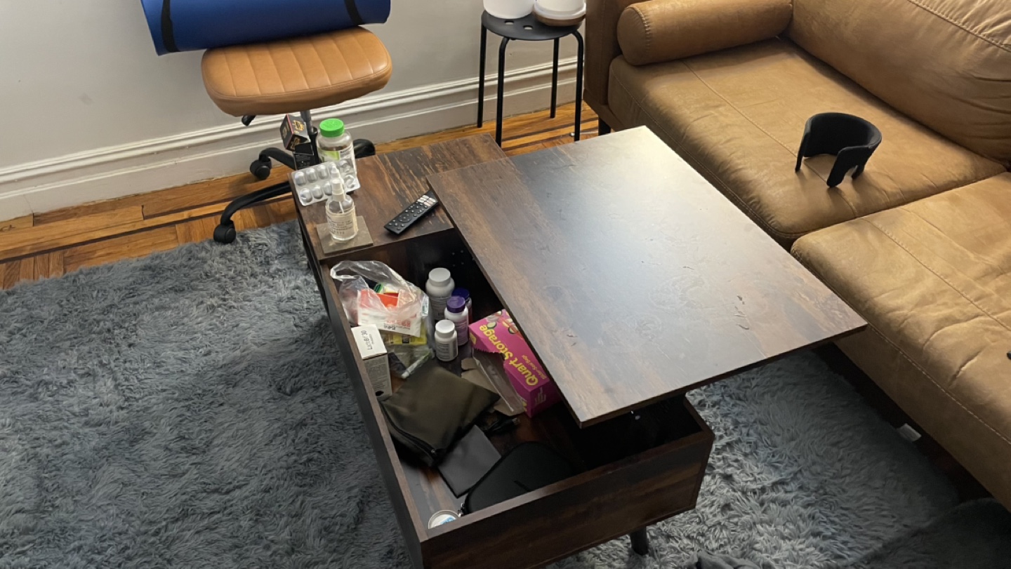 Lift-Top Coffee Table with Storage - photo 3