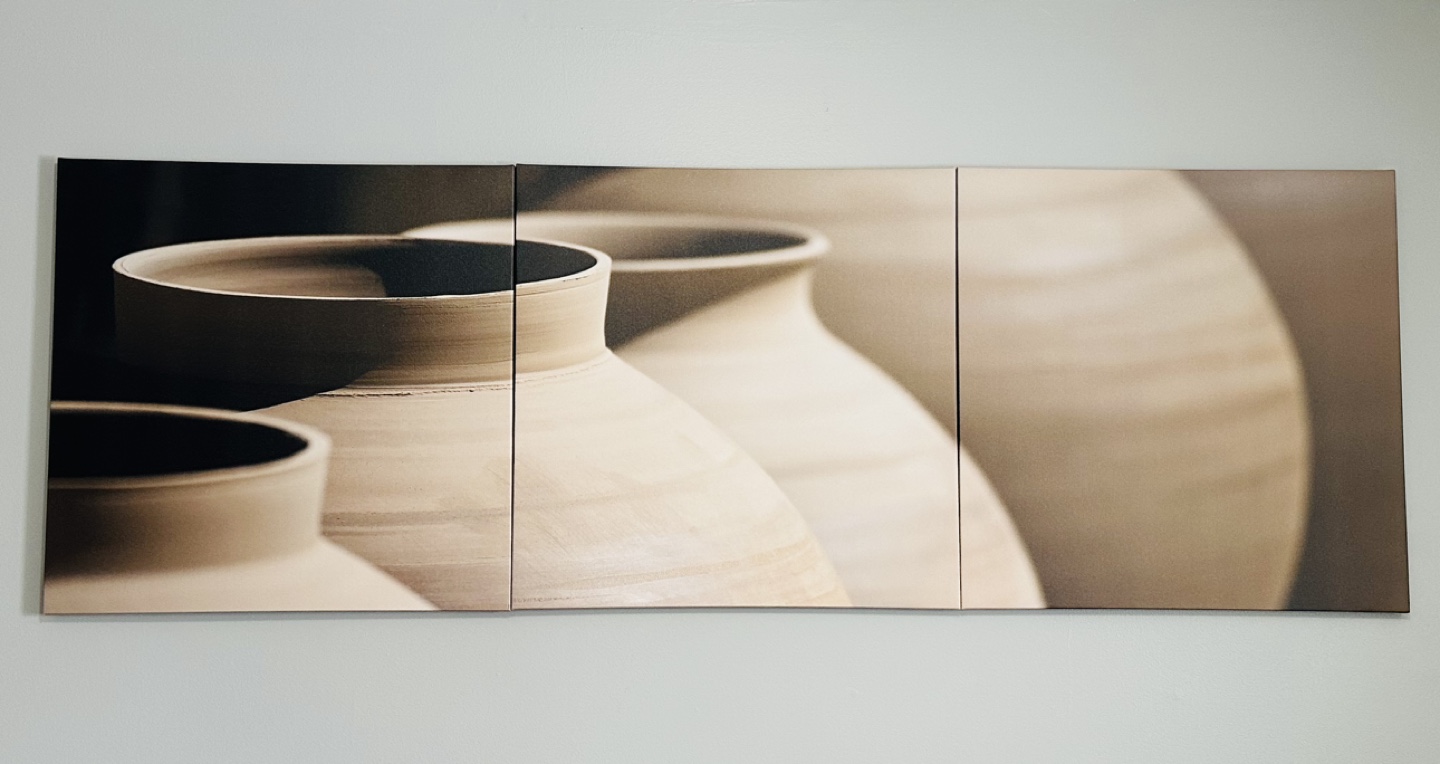 Triptych Canvas Print of Pottery