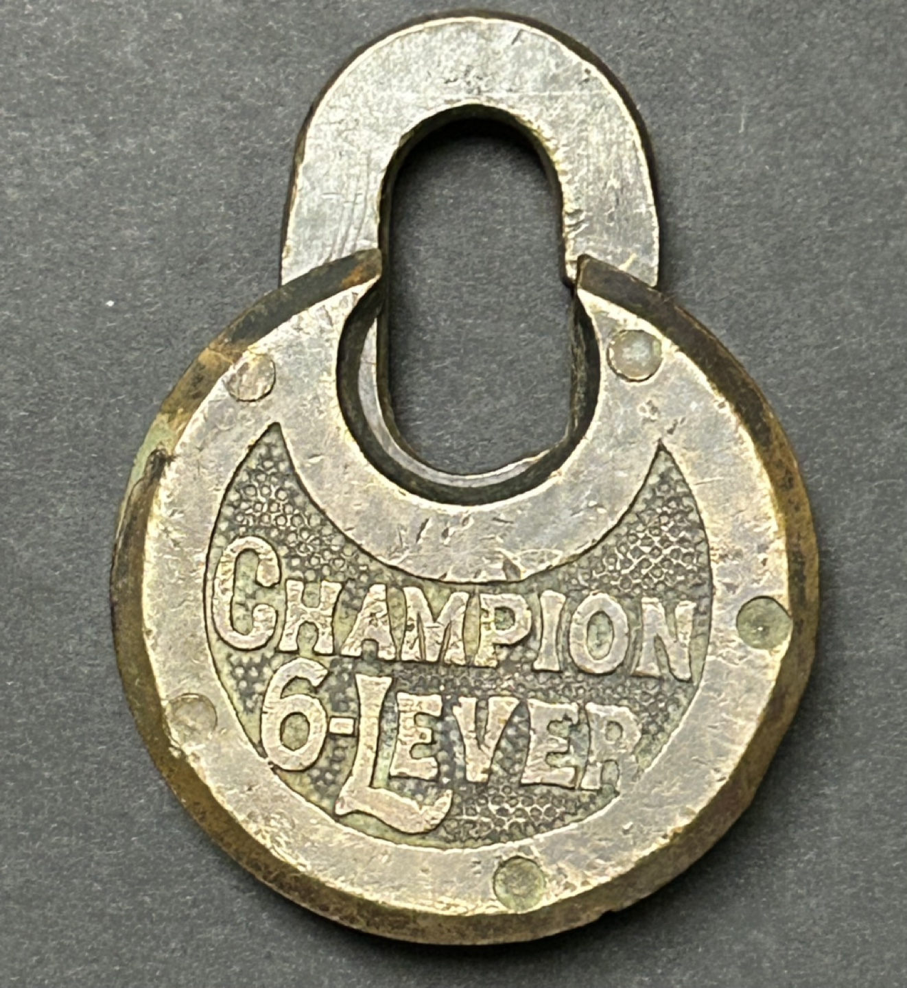 Antique Champion 6-Lever Padlock