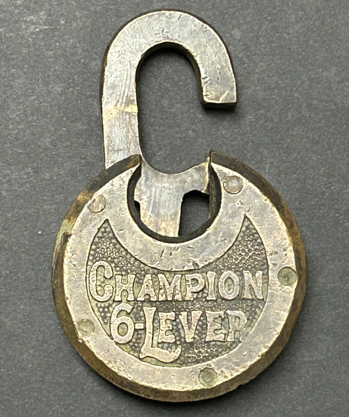 Antique Champion 6-Lever Padlock - photo 2