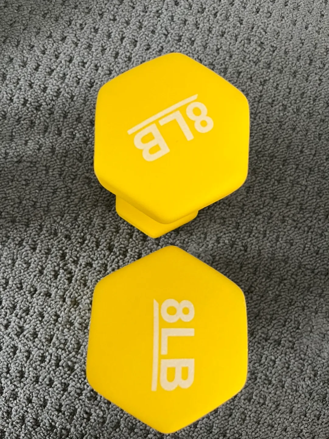 Pair of 8lb Yellow Dumbbells image indicator(2)