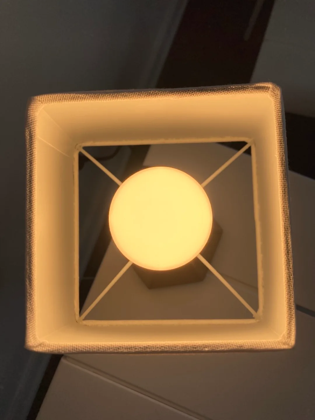 Geometric Wooden Table Lamp with Square Shade image indicator(2)