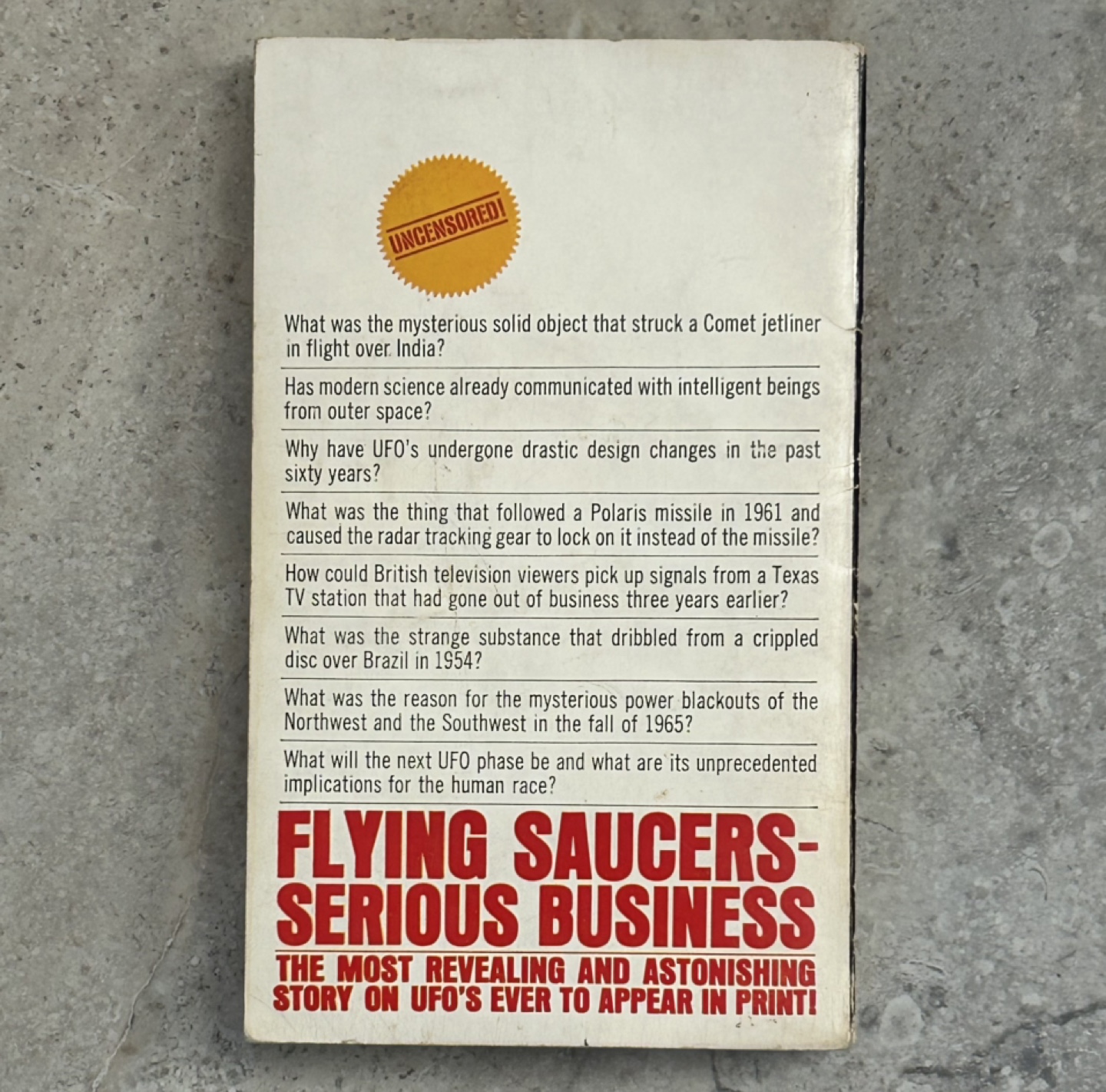 Flying Saucers - Serious Business by Frank Edwards - photo 2