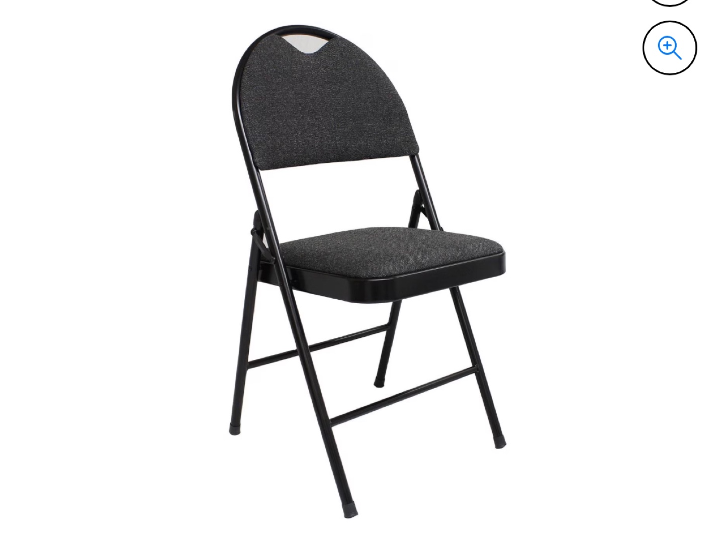 Set of 3 Folding Chairs - Black & Grey