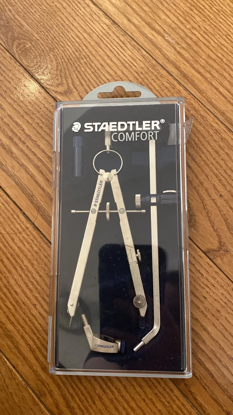 Staedtler Comfort 4 Pc Metal 6" Quick Setting Compass Set thumbnail