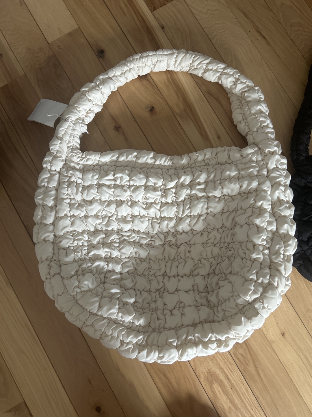 COS Oversized Quilted Crossbody Bag - Off White