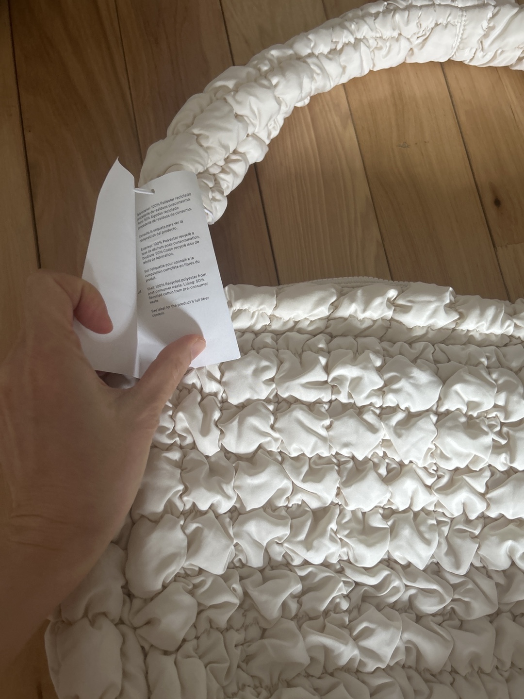 COS Oversized Quilted Crossbody Bag - Off White - photo 2