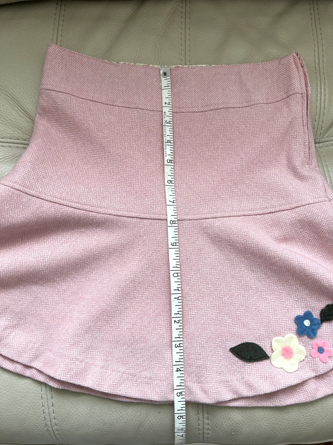 Benetton Girls Pink Herringbone Skirt image indicator(4)