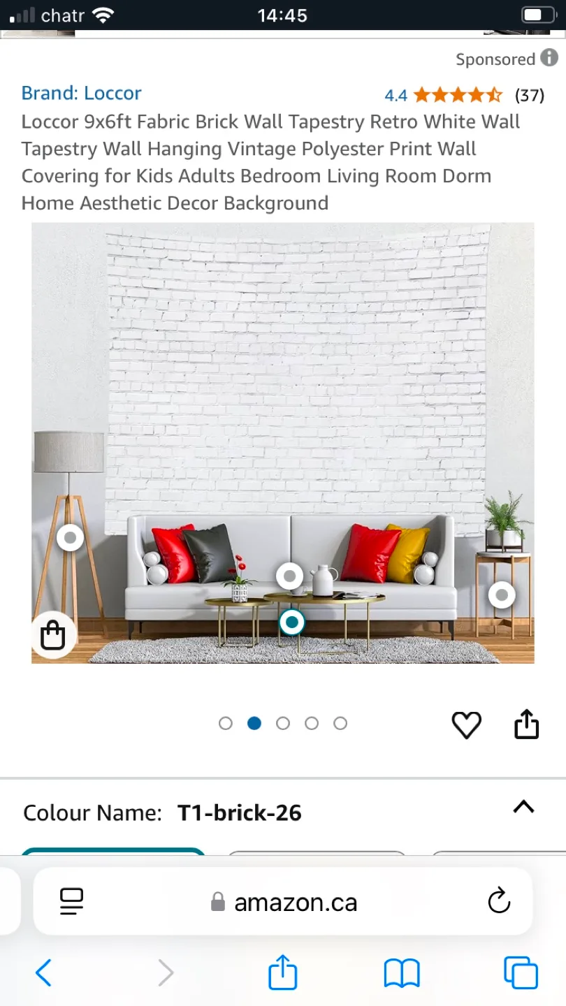 Loccor 9x6ft Fabric Brick Wall Tapestry image indicator(5)