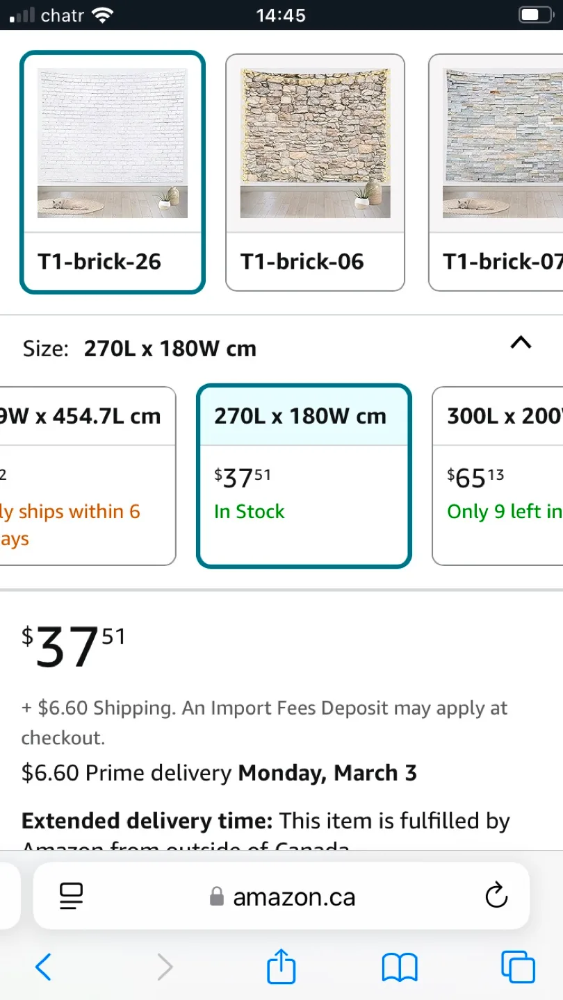 Loccor 9x6ft Fabric Brick Wall Tapestry image indicator(7)