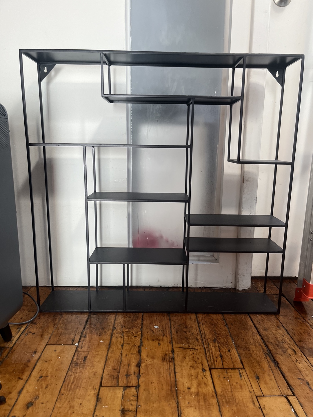 Modern Black Metal Wall Shelf - photo 2
