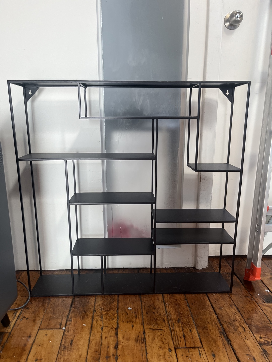 Modern Black Metal Wall Shelf