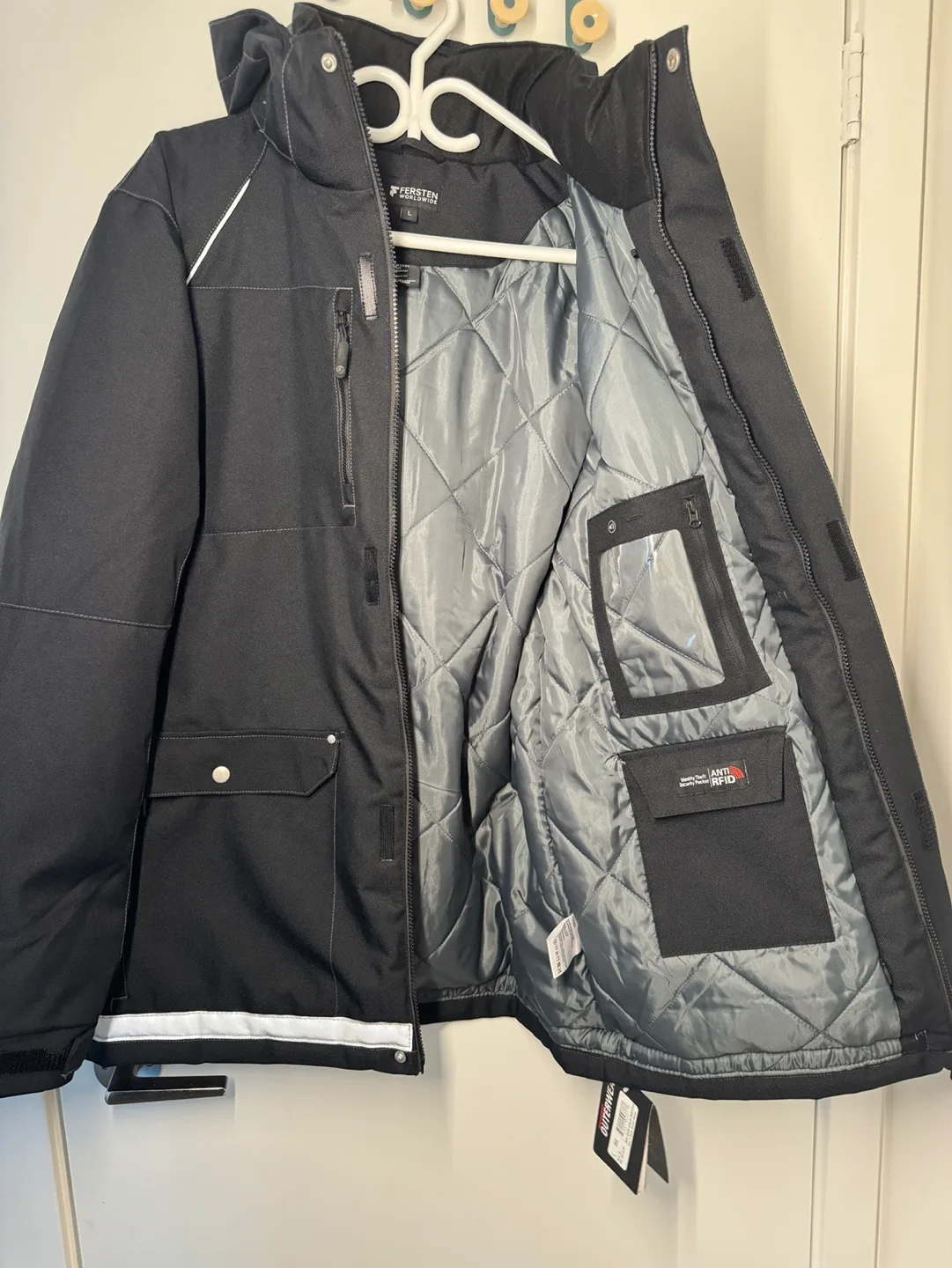 Men's Bell Workwear Winter Jacket - Black, Size Large image indicator(2)